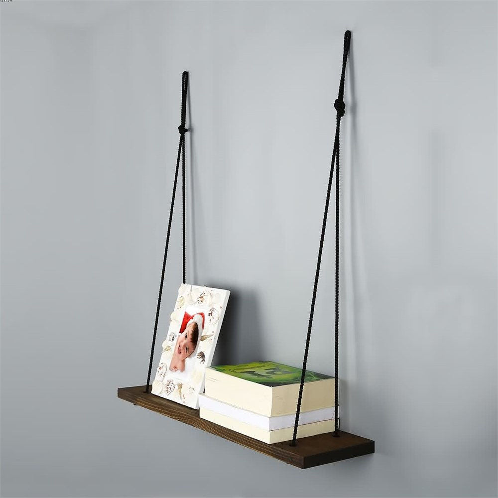 Prateleira de parede – 60 cm x 13 cm x 1,6 cm – Noz – Madeira de abeto