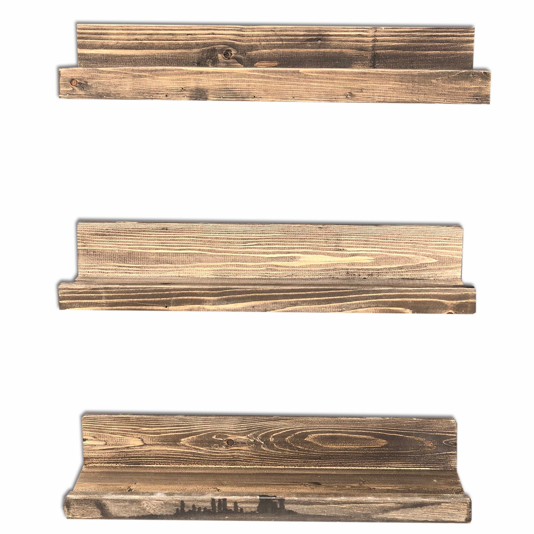 Prateleira de parede – 50 cm x 6 cm x 13 cm – nogueira – madeira de abeto