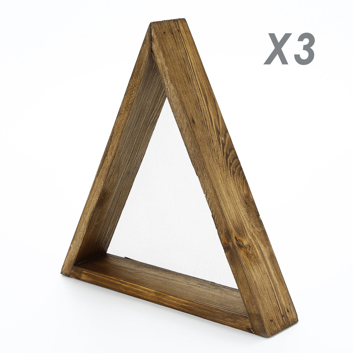 Prateleira de parede – 33 cm x 30 cm x 6 cm – Cor de nogueira – Madeira de abeto