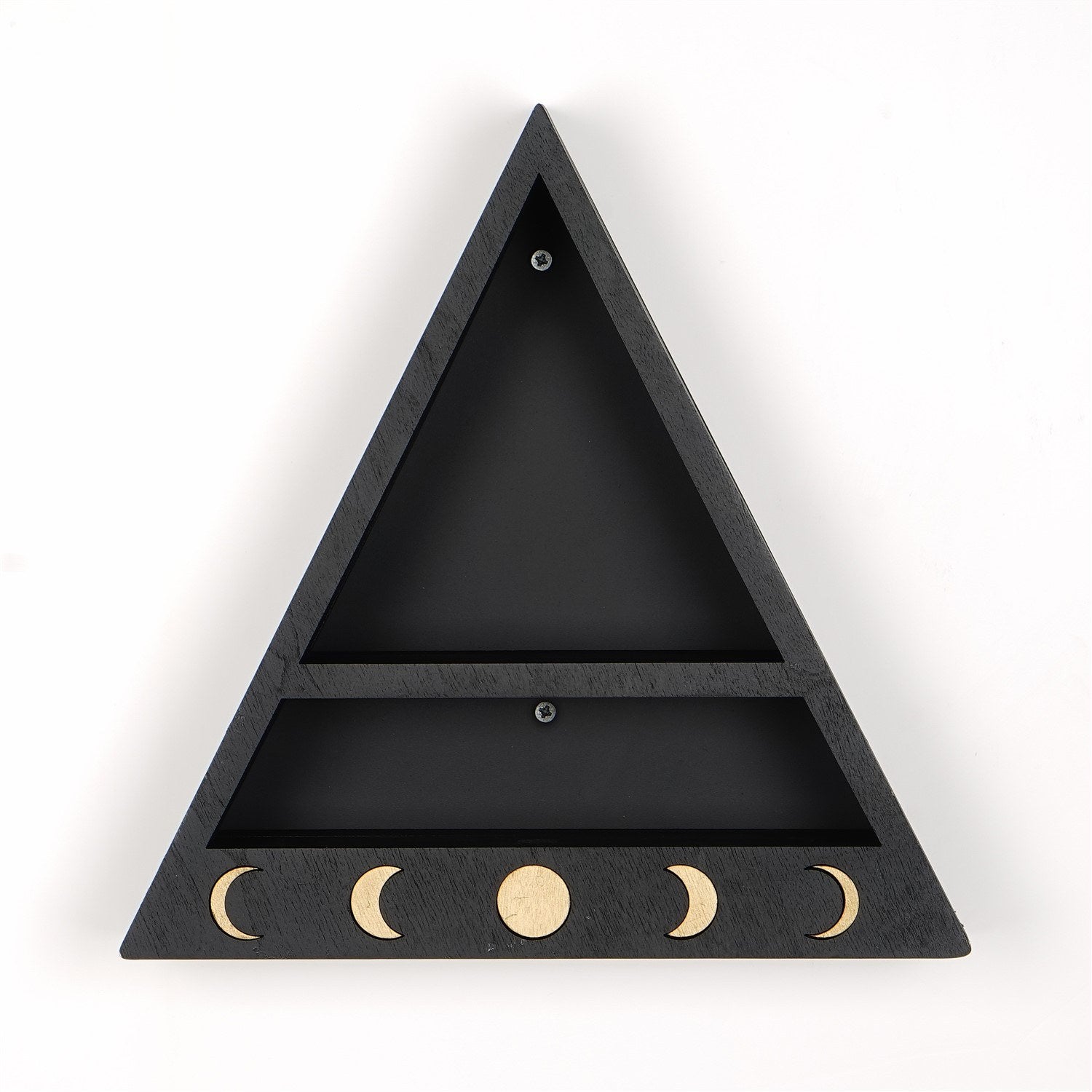 Prateleira de parede – 30 cm largura, 30 cm altura, 6 cm profundidade – Preto – Madeira maciça