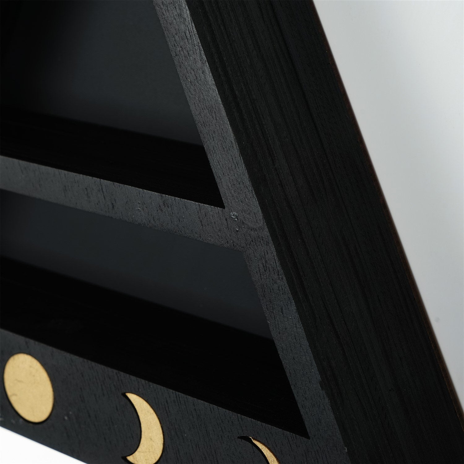 Prateleira de parede – 30 cm largura, 30 cm altura, 6 cm profundidade – Preto – Madeira maciça
