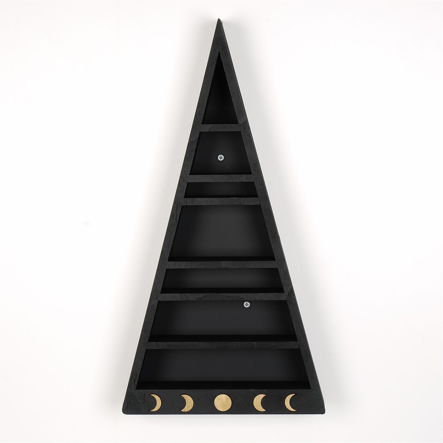 Prateleira de parede – 26 cm x 50 cm x 6 cm – Preto – Madeira maciça