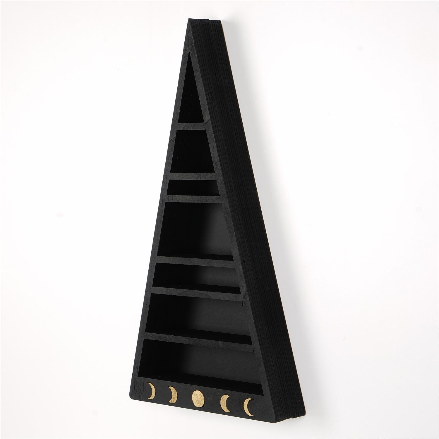 Prateleira de parede – 26 cm x 50 cm x 6 cm – Preto – Madeira maciça