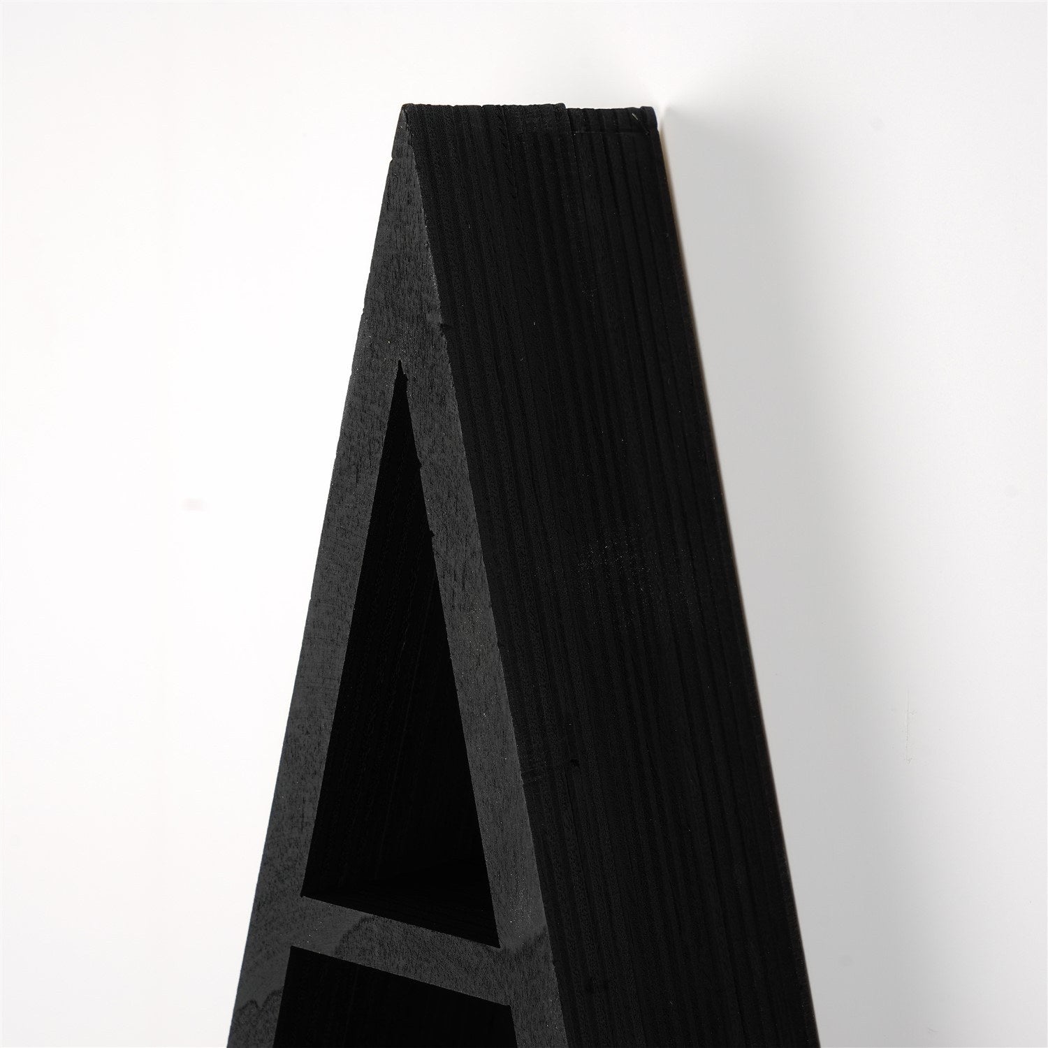 Prateleira de parede – 26 cm x 50 cm x 6 cm – Preto – Madeira maciça