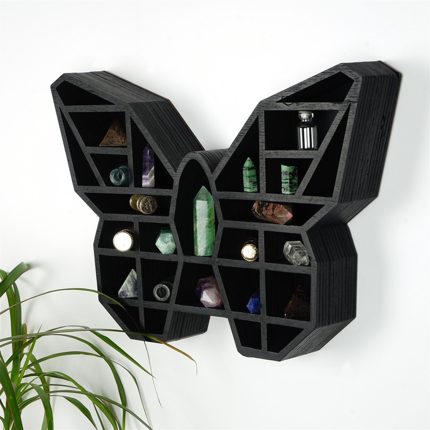 Prateleira de parede – 27cm x 40cm x 6cm – Preto – Madeira maciça