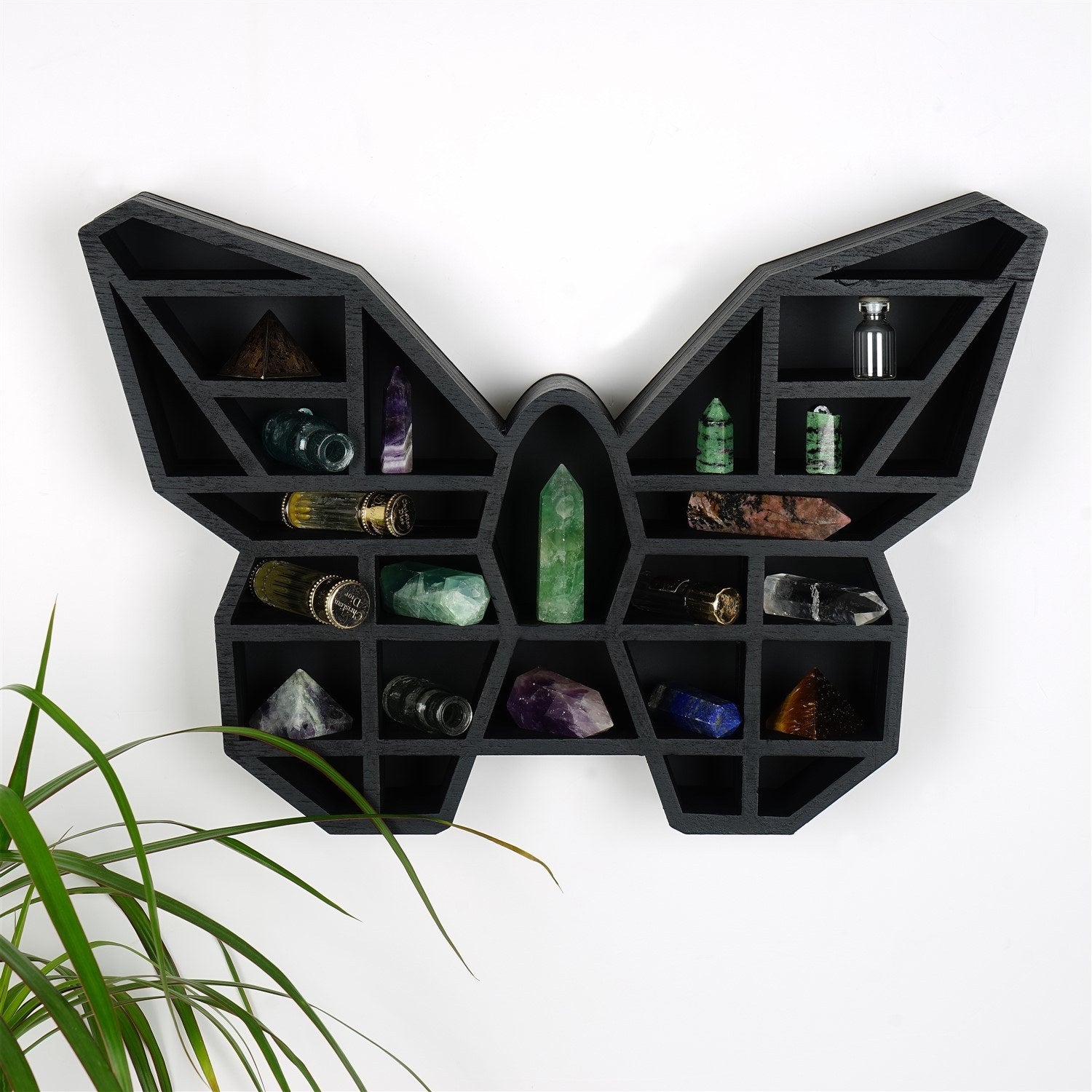 Prateleira de parede – 27cm x 40cm x 6cm – Preto – Madeira maciça