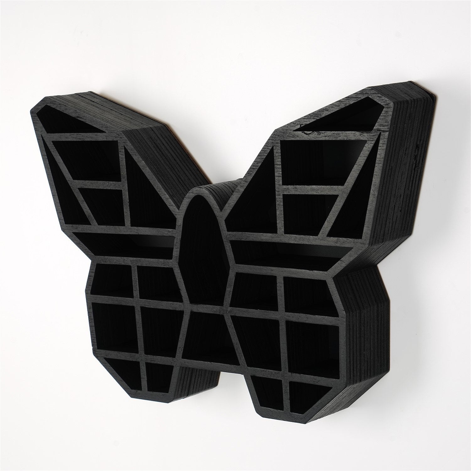 Prateleira de parede – 27cm x 40cm x 6cm – Preto – Madeira maciça