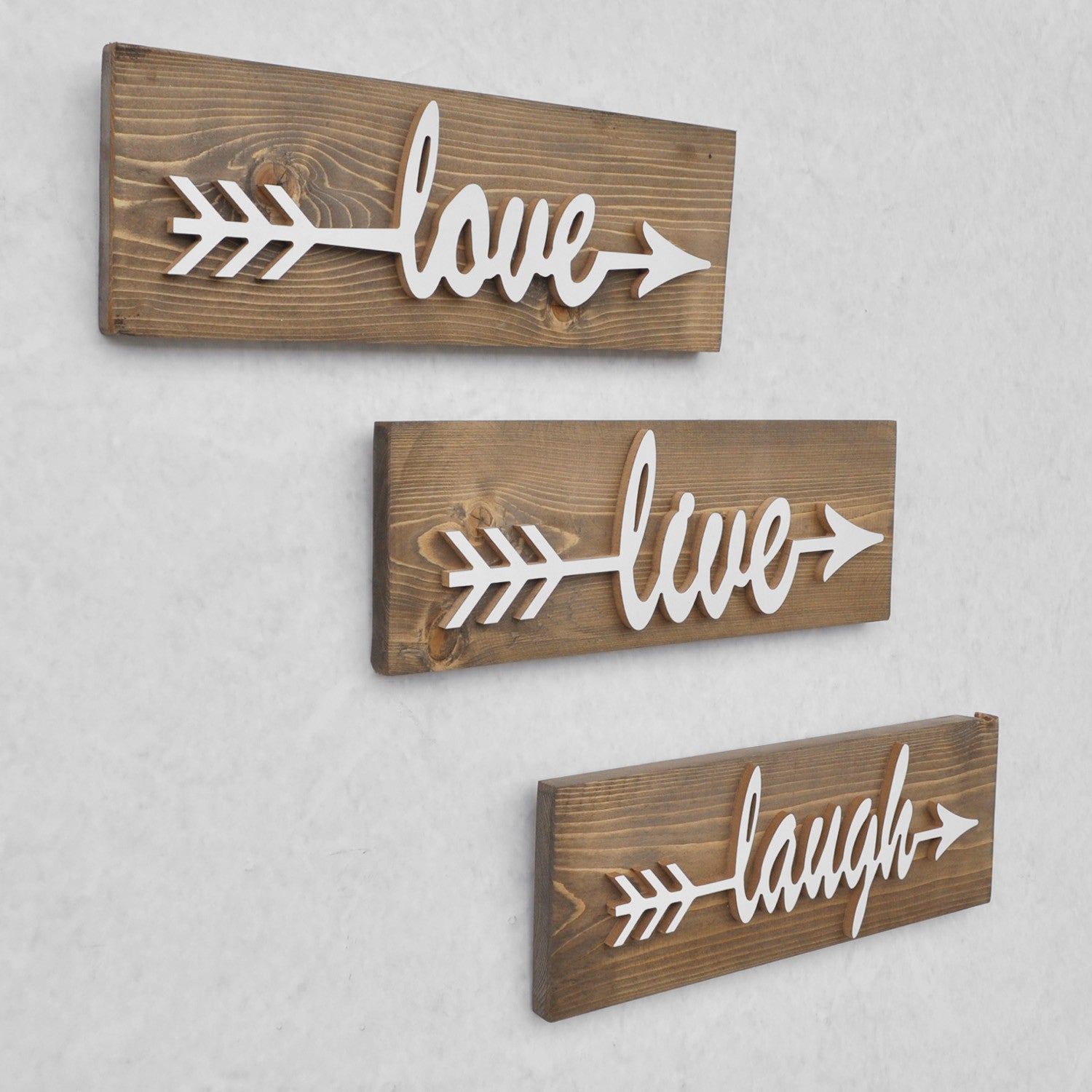 Acessório decorativo de parede em abeto – 40 x 14 x 1,2 cm – cor nogueira – 100% madeira de abeto