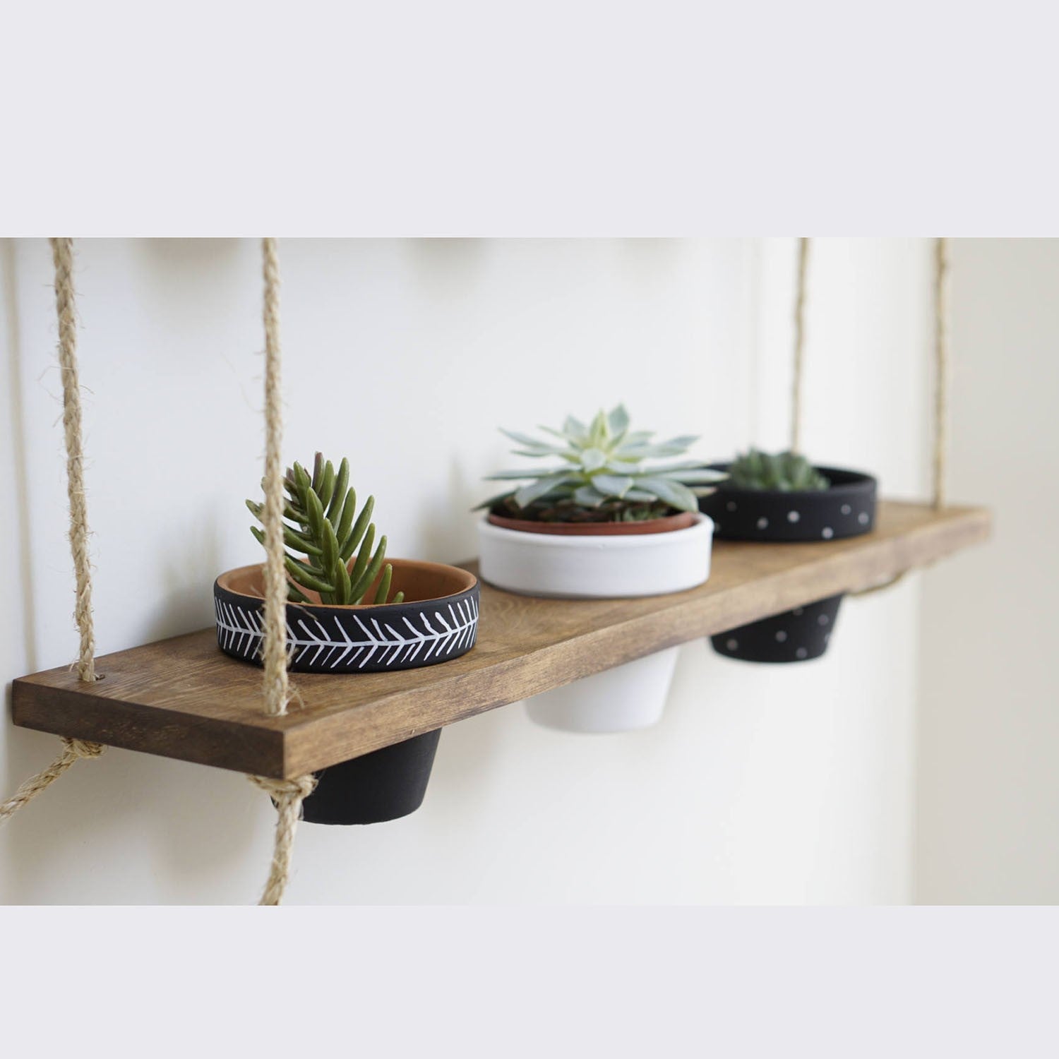 Prateleira de parede de madeira de abeto – 60 cm x 13 cm x 1,3 cm – cor noz