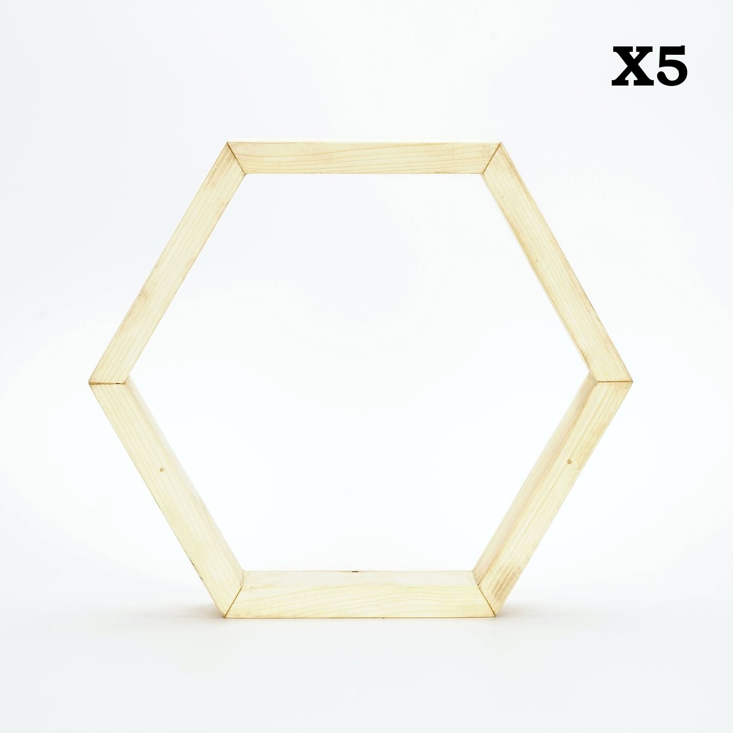 Prateleira de parede feita à mão – 31 cm x 36 cm x 9 cm – nogueira – 100% madeira de abeto