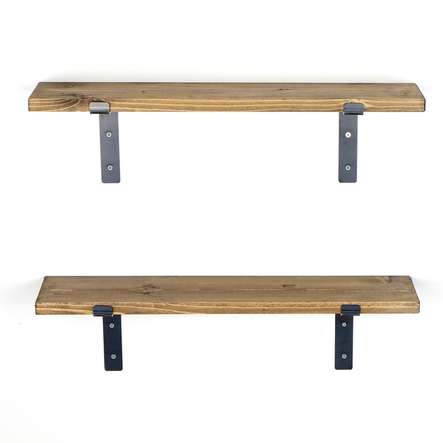 Prateleira de parede decorativa em madeira – 60 cm x 16 cm x 14 cm – Nogueira Preta