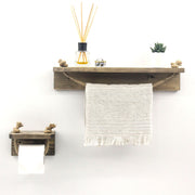 Prateleira de parede – 50 cm x 10 cm x 9 cm – Nogueira – Madeira de abeto