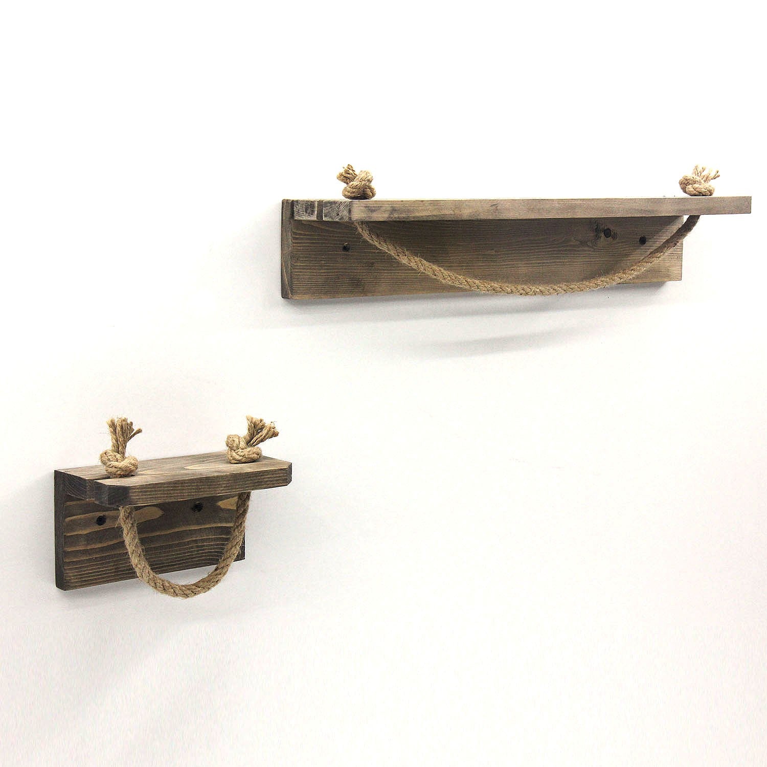Prateleira de parede – 50 cm x 10 cm x 9 cm – Nogueira – Madeira de abeto