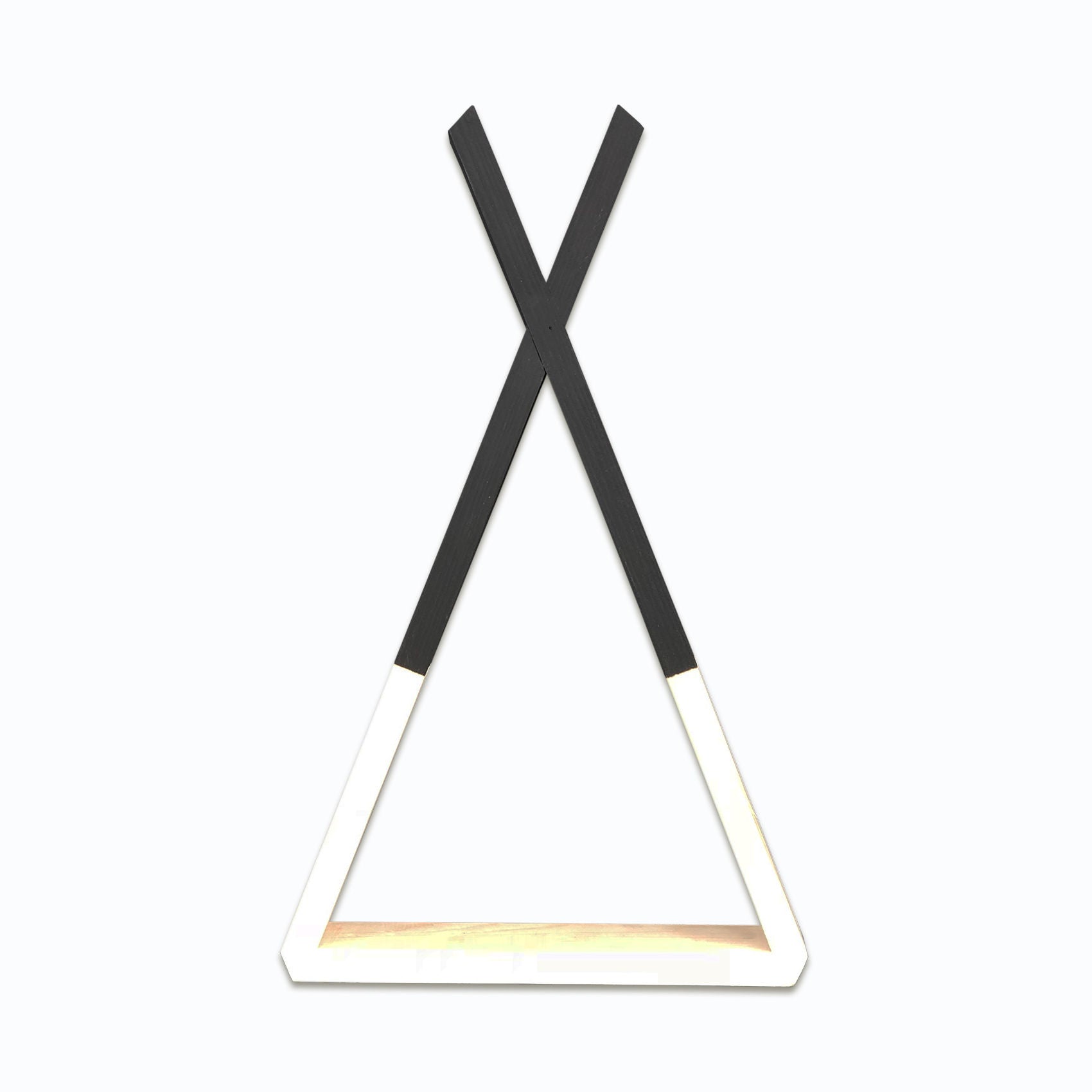 Prateleira de parede – 25cm x 42cm x 6cm – Nogueira e Preto – Madeira Maciça