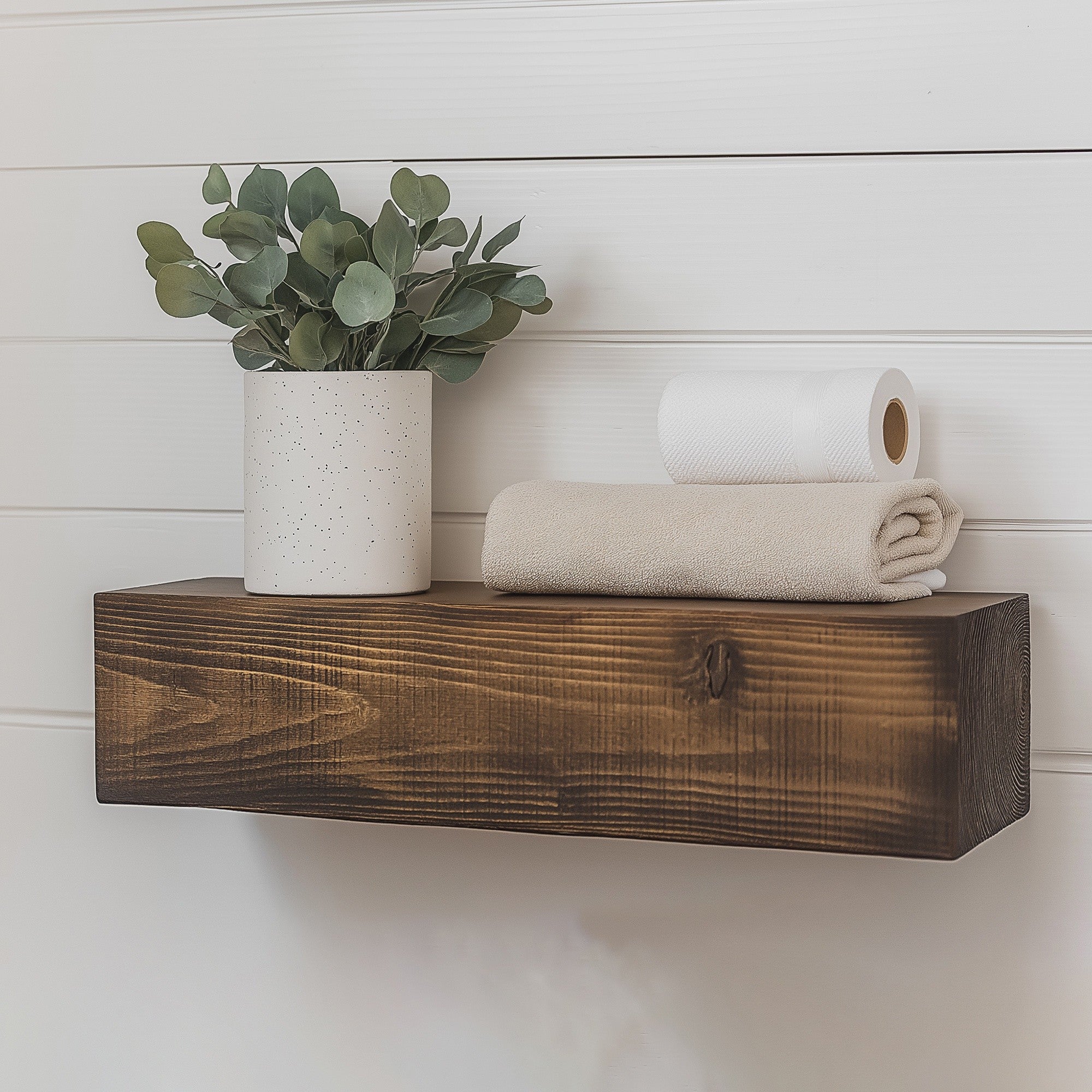 Prateleira de Parede Decorativa de Madeira – 13x40x11 cm – Madeira – 100% Madeira Maciça