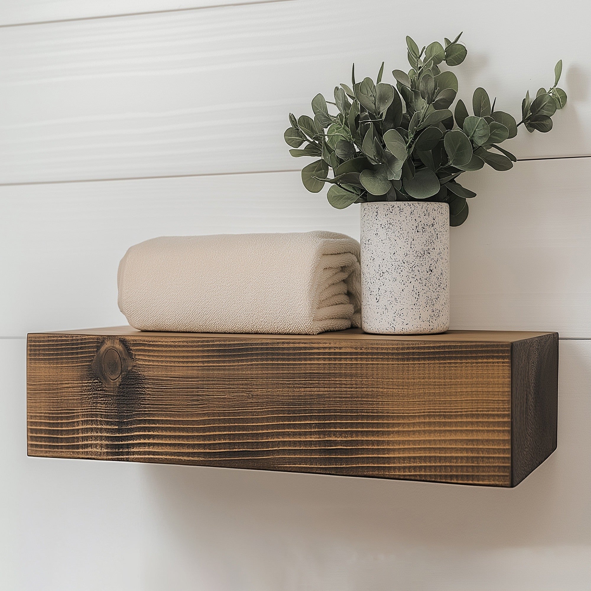 Prateleira de Parede Decorativa de Madeira – 13x40x11 cm – Madeira – 100% Madeira Maciça