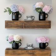 Prateleira de parede decorativa – 13 cm x 60 cm x 11 cm – Cor de madeira – Madeira