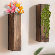 Prateleira de parede decorativa – 25cm x 8cm x 6cm – Cor de madeira – Madeira maciça