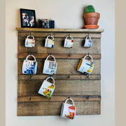 Prateleira de parede decorativa – 55 cm x 55 cm x 7 cm – Cor de madeira – Madeira compensada