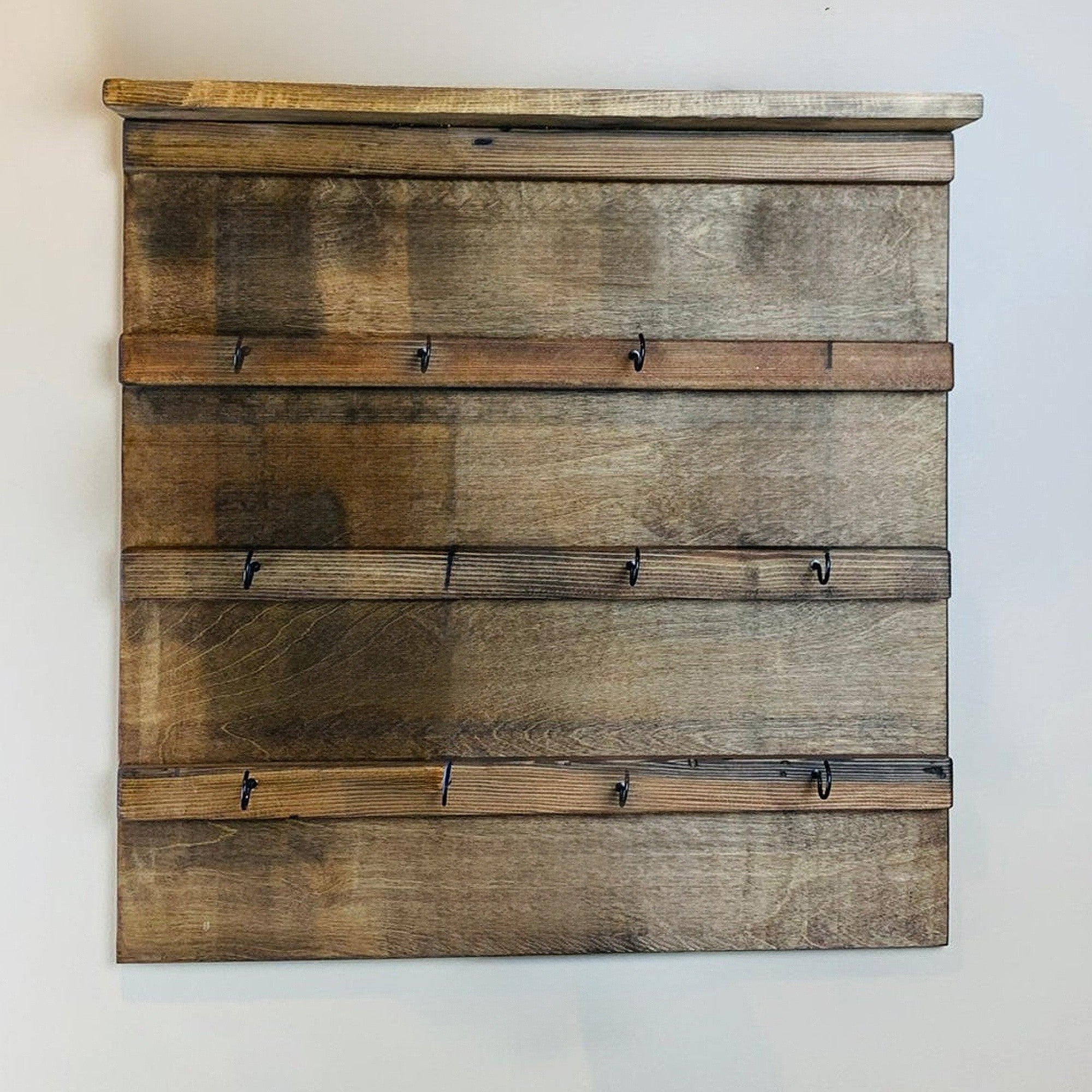 Prateleira de parede decorativa – 55 cm x 55 cm x 7 cm – Cor de madeira – Madeira compensada