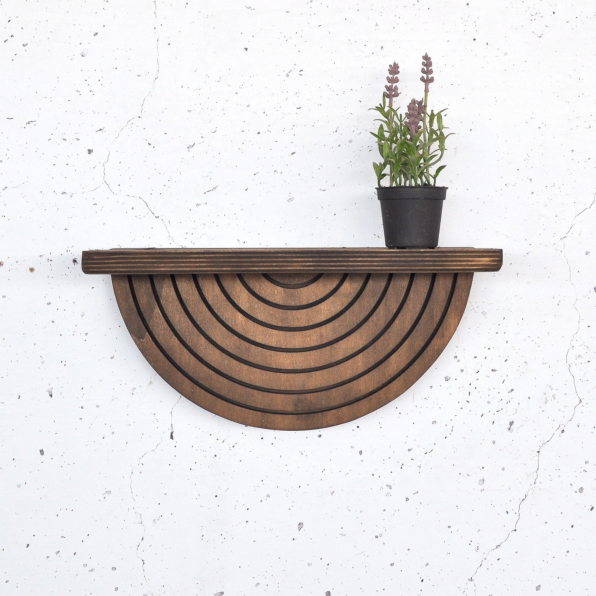 Prateleira de parede decorativa de madeira – 31 cm x 16 cm x 9 cm – Cor de madeira – Compensado