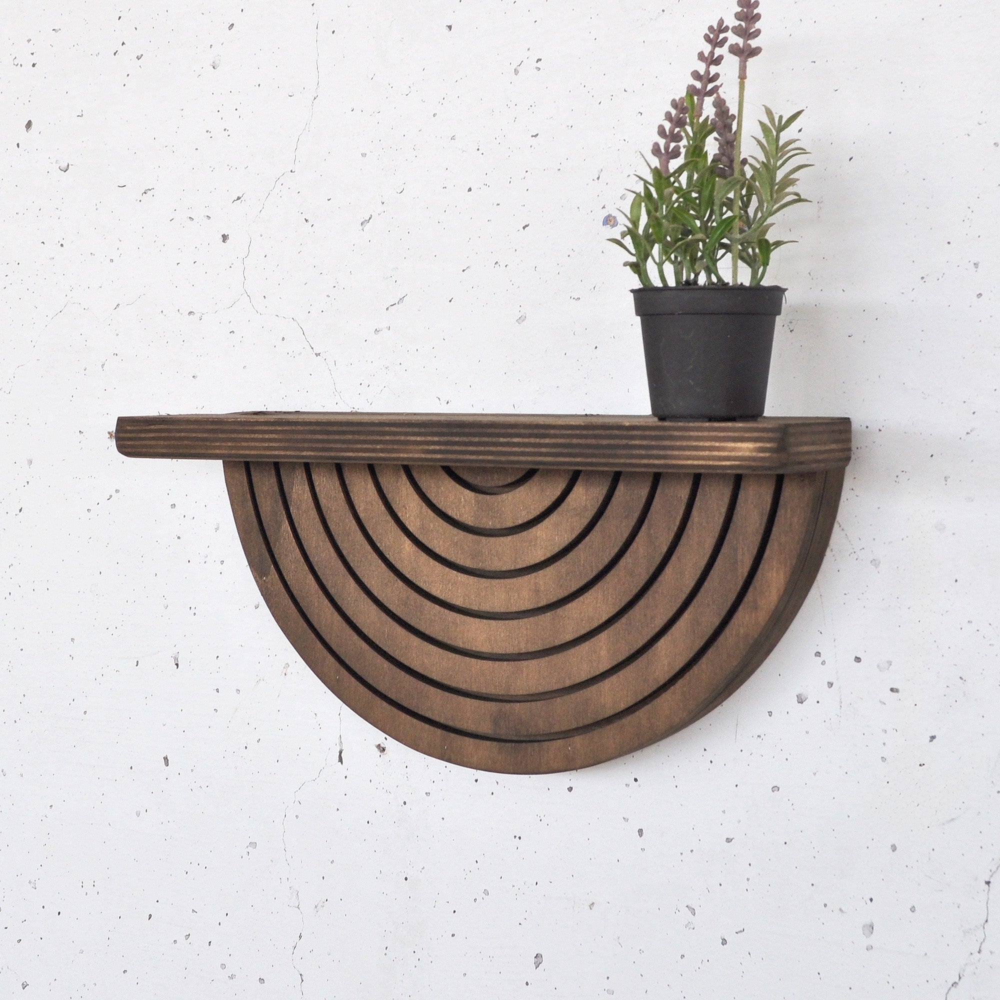 Prateleira de parede decorativa de madeira – 31 cm x 16 cm x 9 cm – Cor de madeira – Compensado