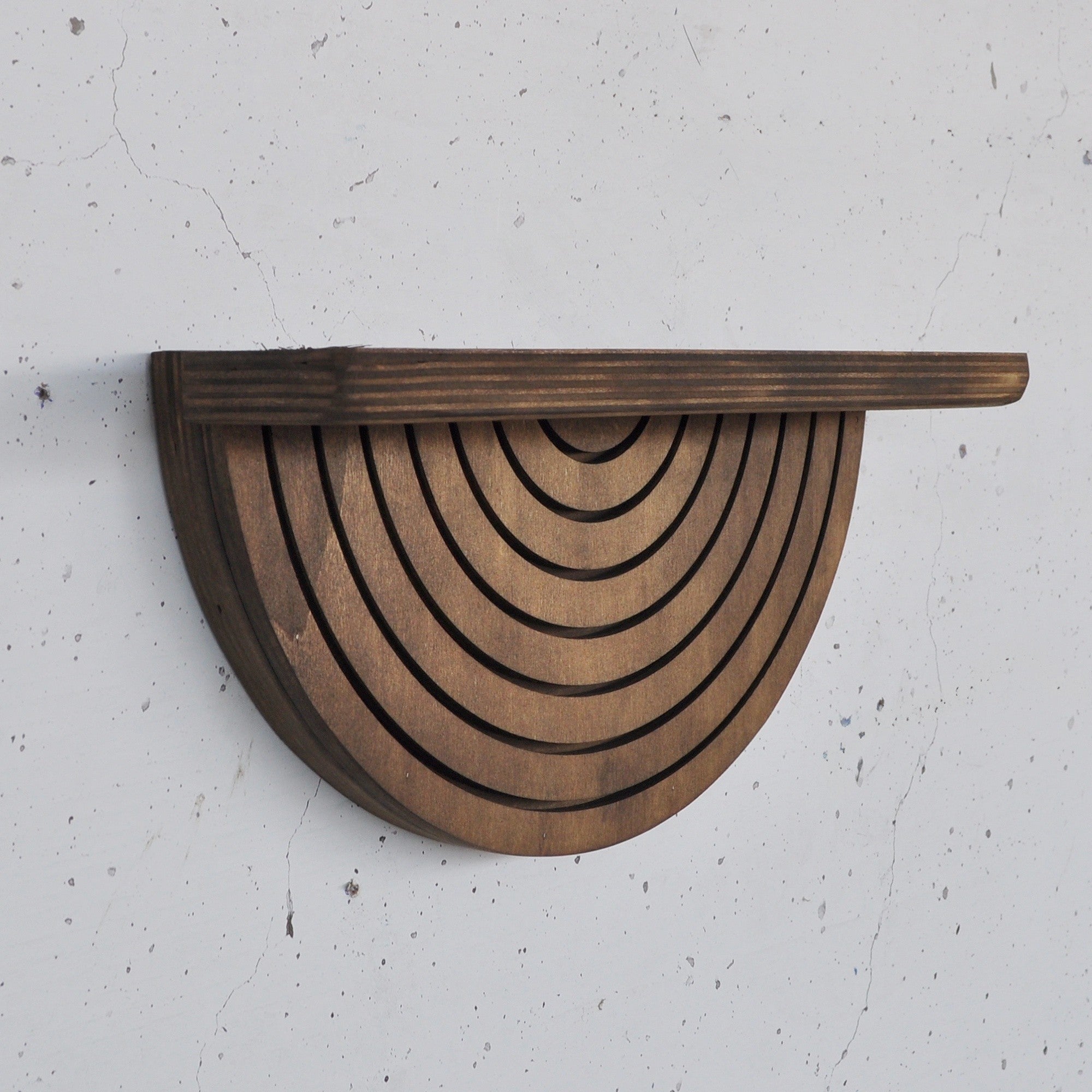 Prateleira de parede decorativa de madeira – 31 cm x 16 cm x 9 cm – Cor de madeira – Compensado