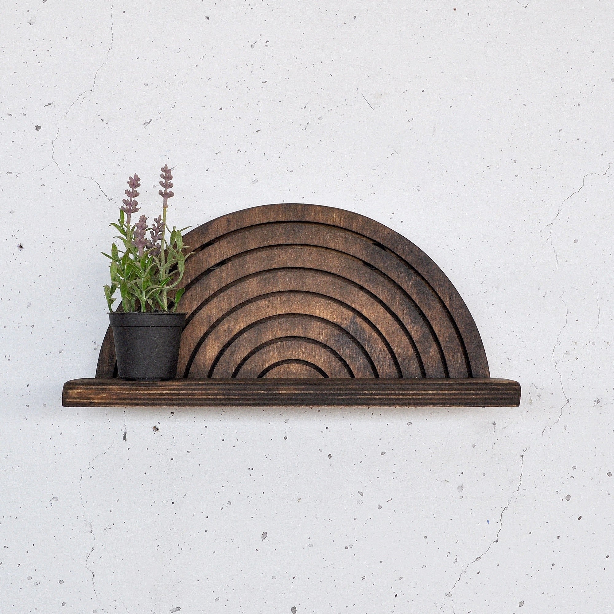Prateleira de Parede de Madeira – 31cm x 16cm x 9cm – Cor de Madeira