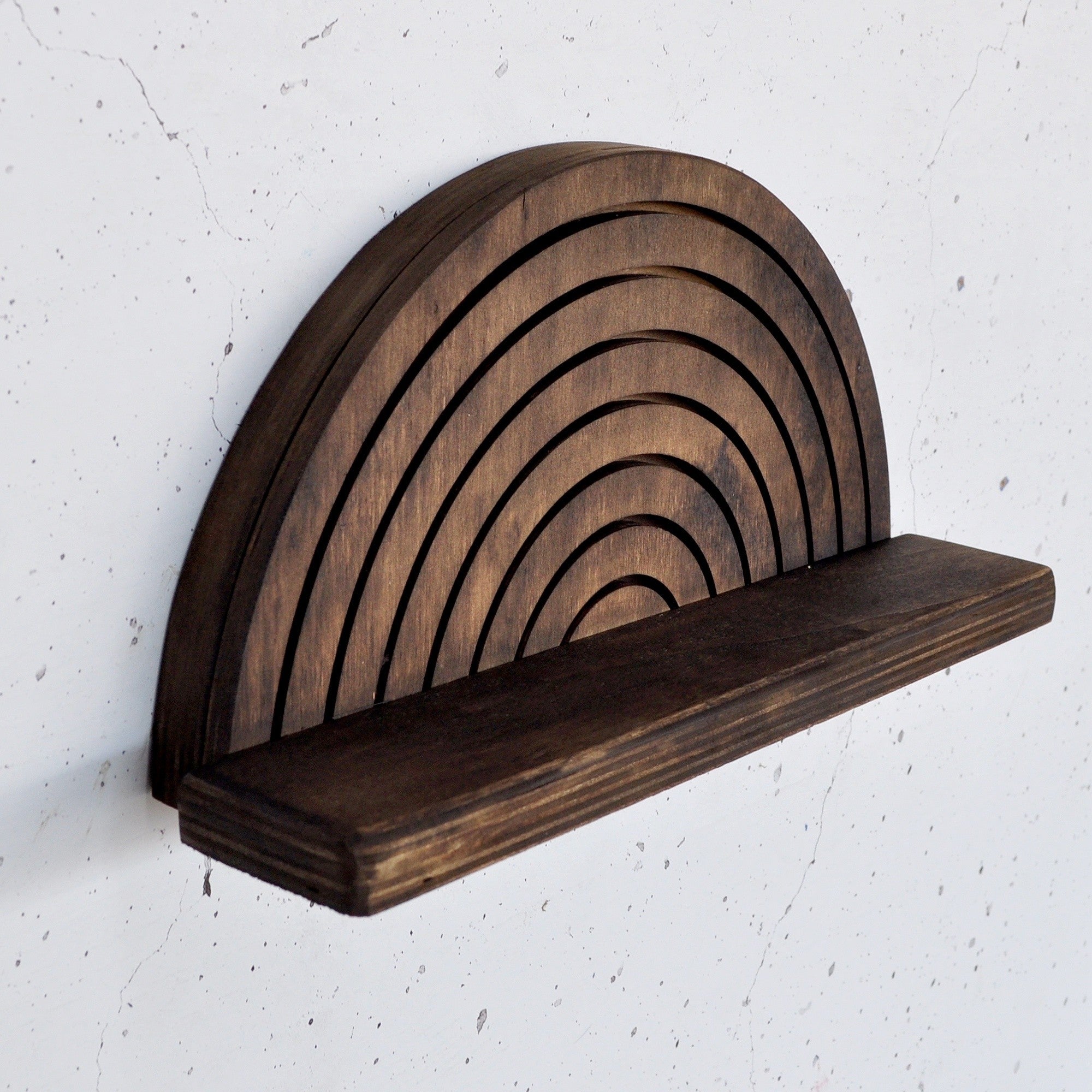 Prateleira de Parede de Madeira – 31cm x 16cm x 9cm – Cor de Madeira