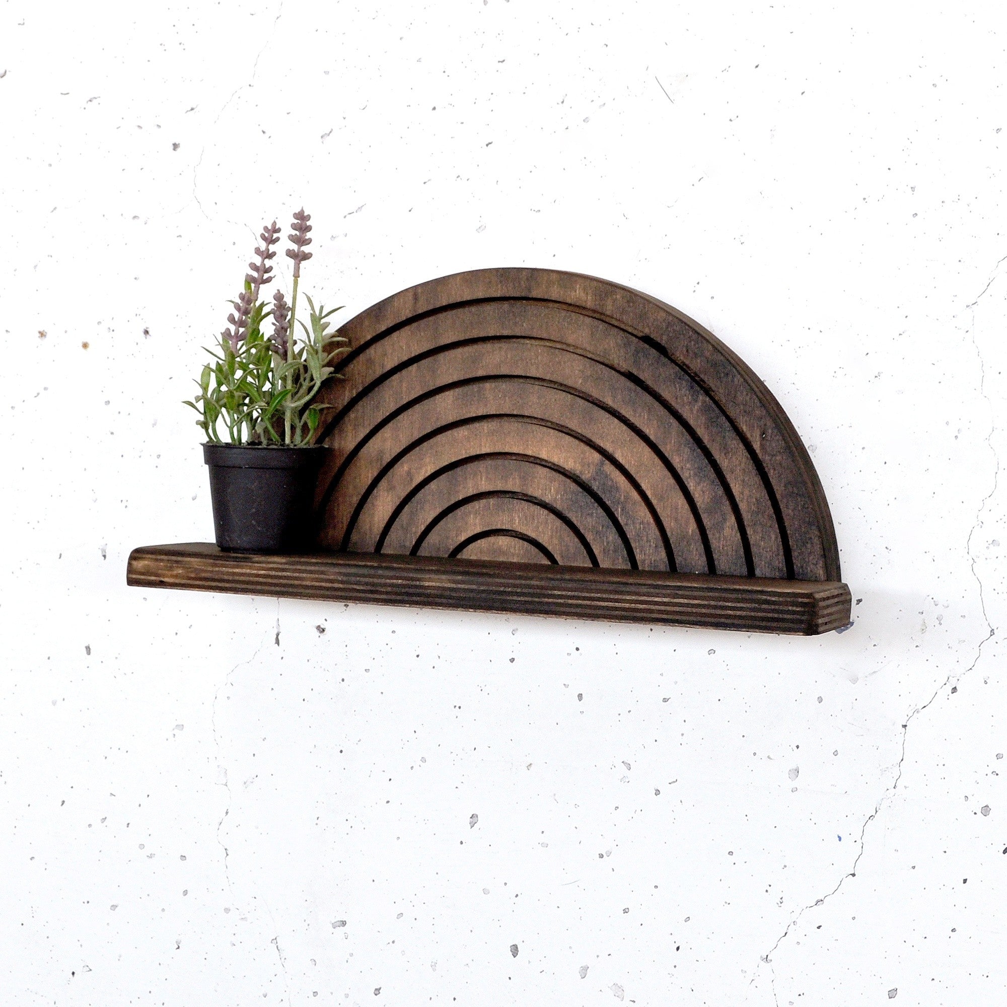 Prateleira de Parede de Madeira – 31cm x 16cm x 9cm – Cor de Madeira