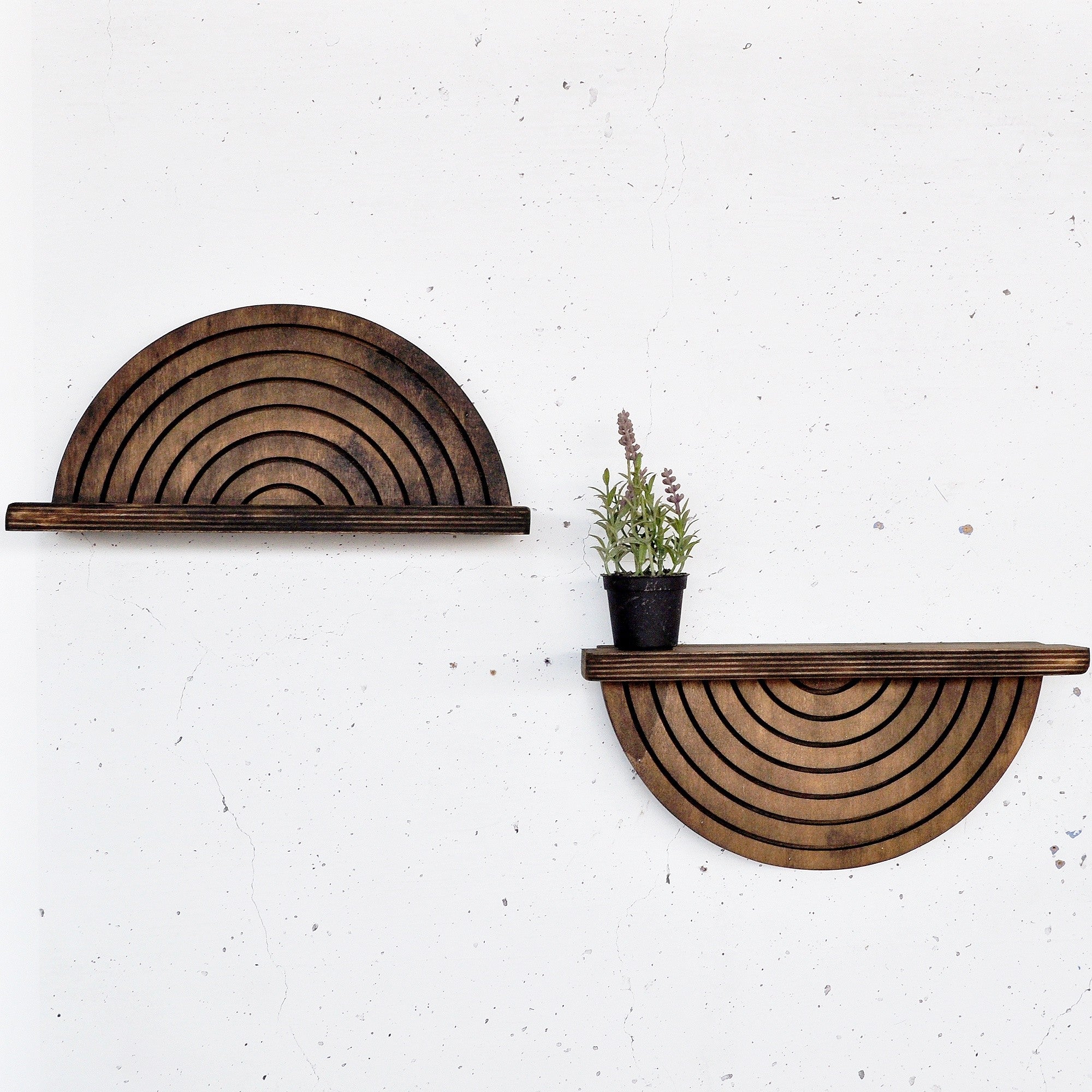 Prateleira decorativa de parede – 31 cm x 16 cm x 9 cm – Cor de madeira – Madeira