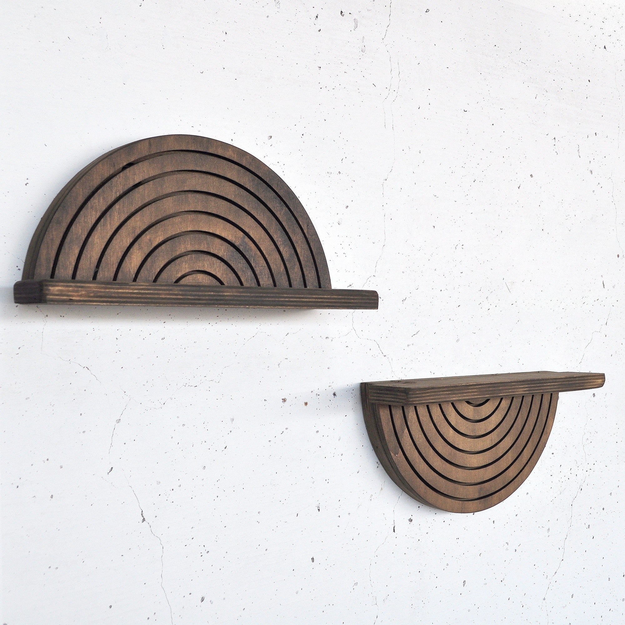 Prateleira decorativa de parede – 31 cm x 16 cm x 9 cm – Cor de madeira – Madeira