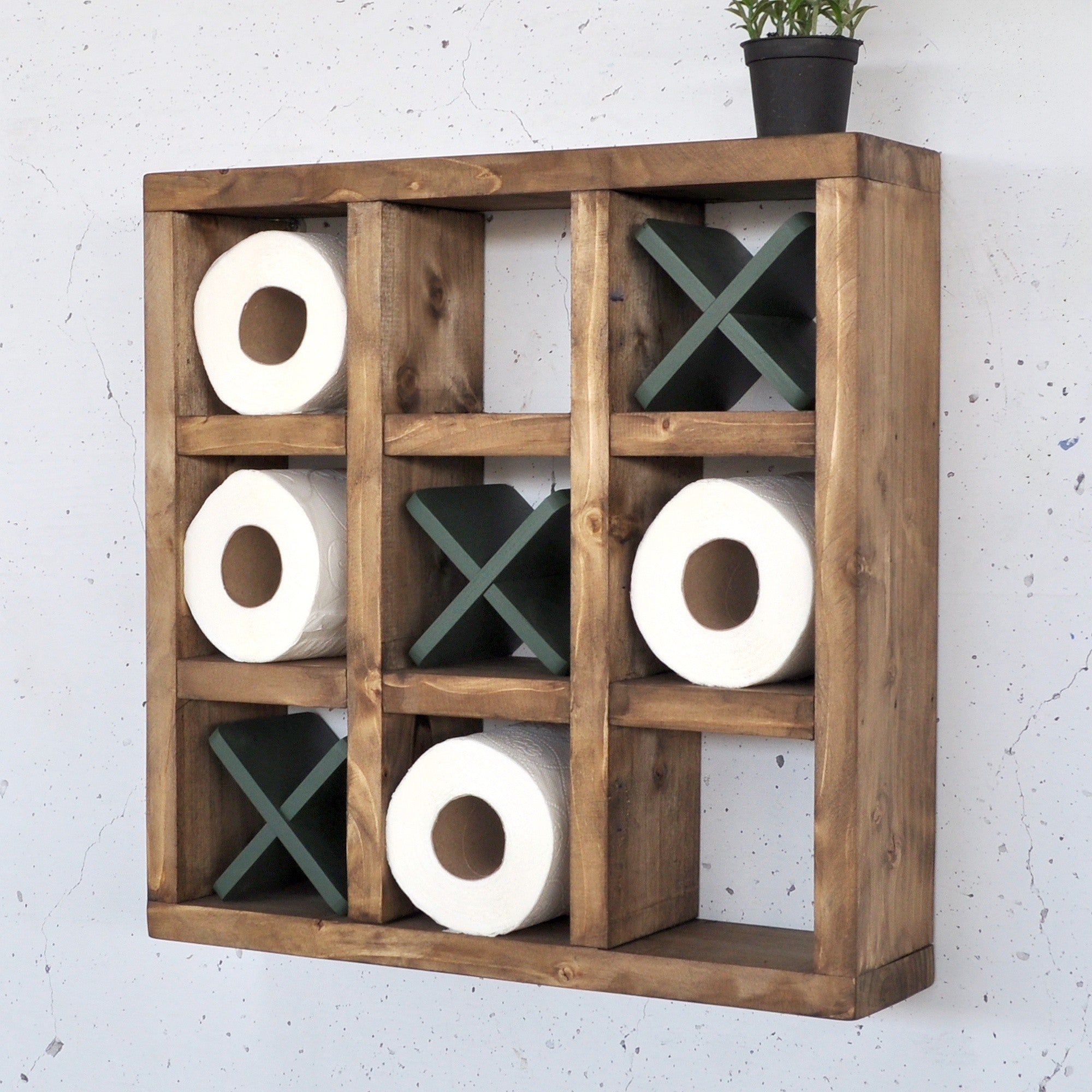 Prateleira de parede decorativa – 42,5 cm x 42,5 cm x 11 cm – cor de madeira – madeira maciça