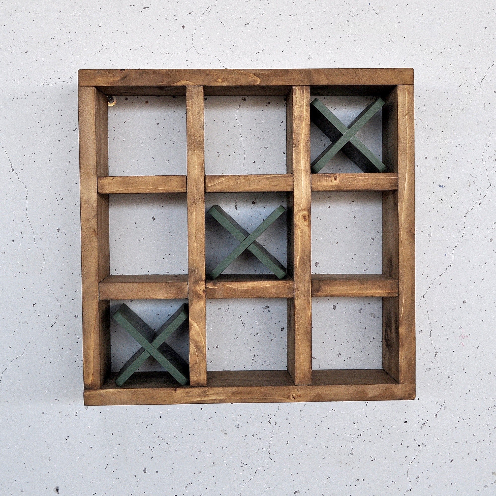 Prateleira de parede decorativa – 42,5 cm x 42,5 cm x 11 cm – cor de madeira – madeira maciça