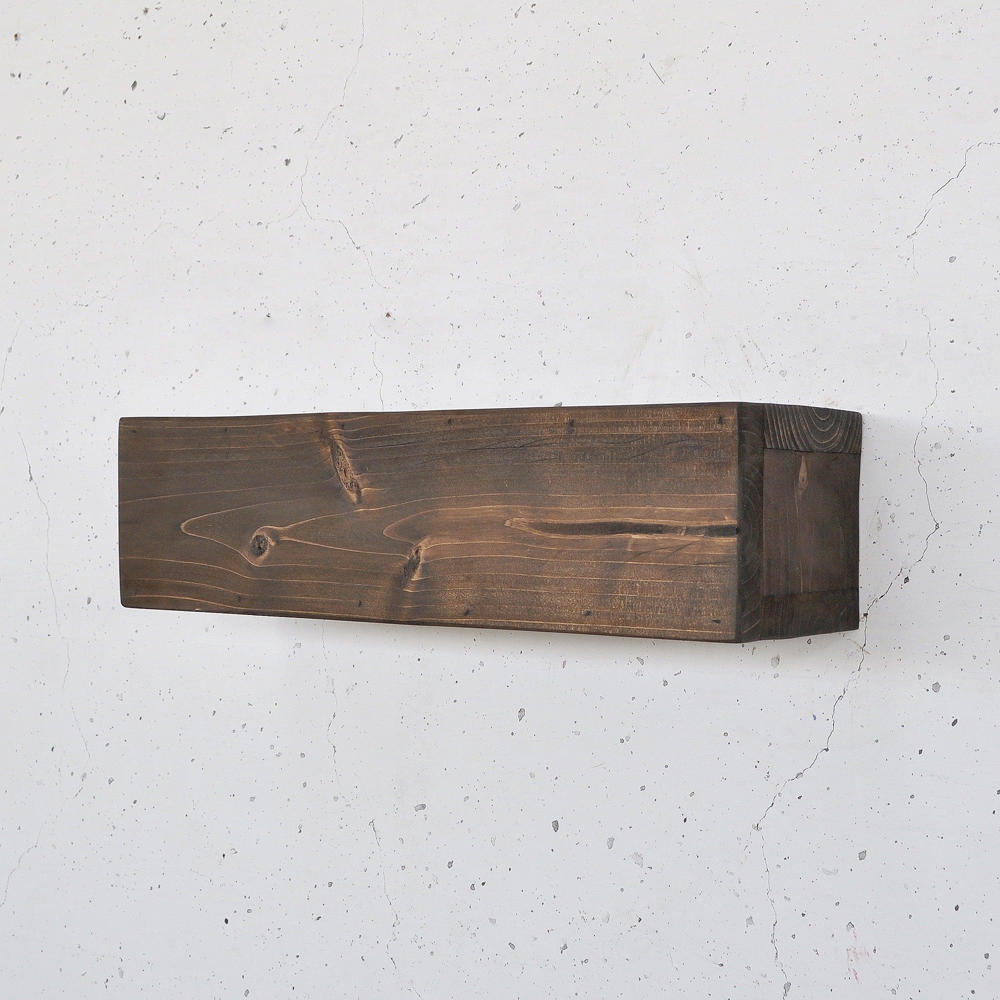 Prateleira de parede de madeira – 13 cm x 40 cm x 11 cm – madeira natural