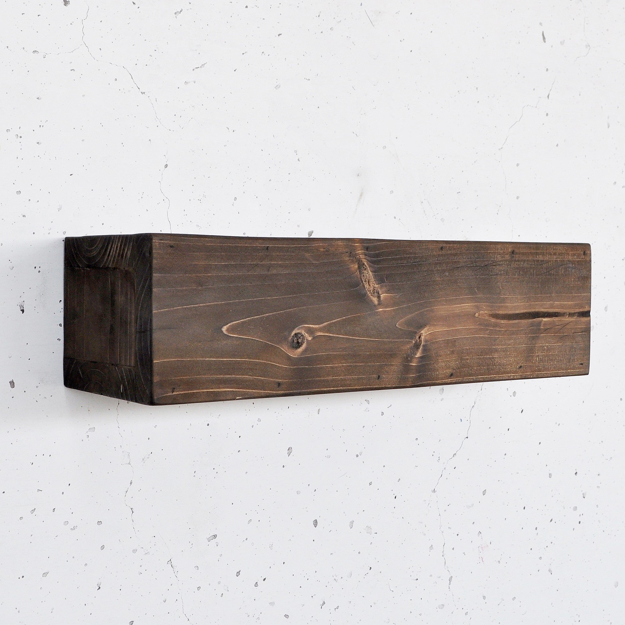 Prateleira de parede de madeira – 13 cm x 40 cm x 11 cm – madeira natural