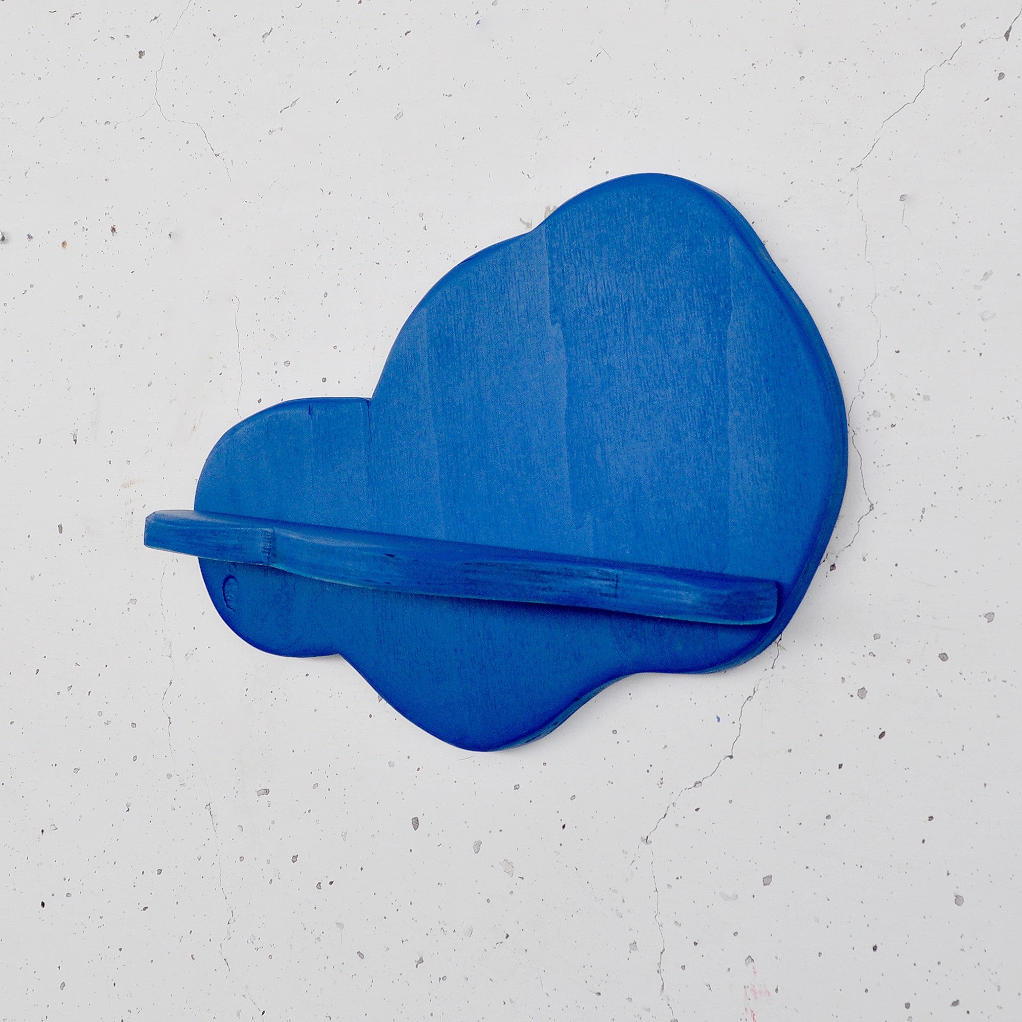 Prateleira de parede decorativa de madeira – 35 cm x 25 cm x 11 cm – azul