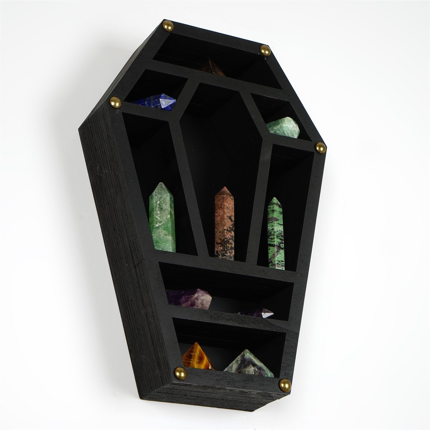 Prateleira de parede decorativa – 22cm x 33cm x 6cm – Preto – Madeira