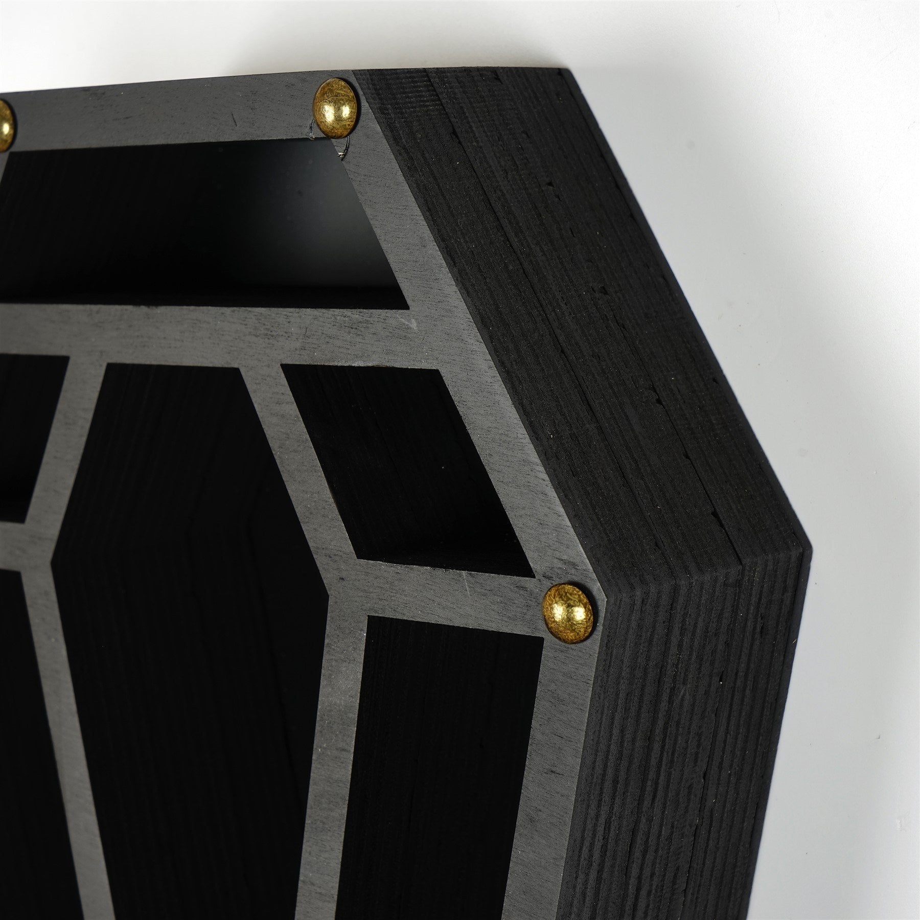 Prateleira de parede decorativa – 22cm x 33cm x 6cm – Preto – Madeira