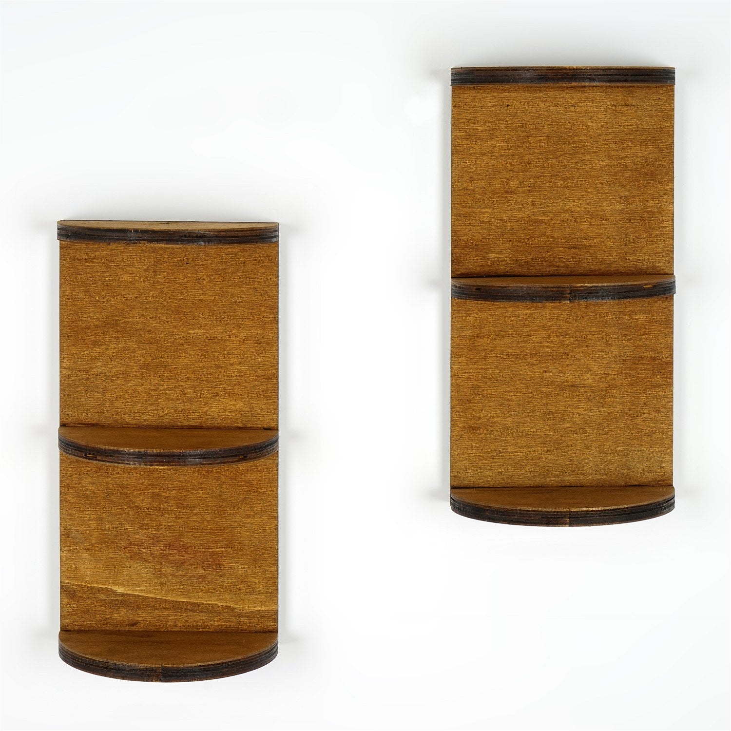Prateleira de parede em contraplacado – 30 x 15 x 9 cm – nogueira
