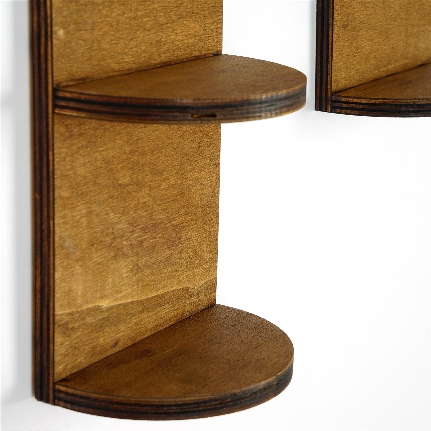 Prateleira de parede em contraplacado – 30 x 15 x 9 cm – nogueira