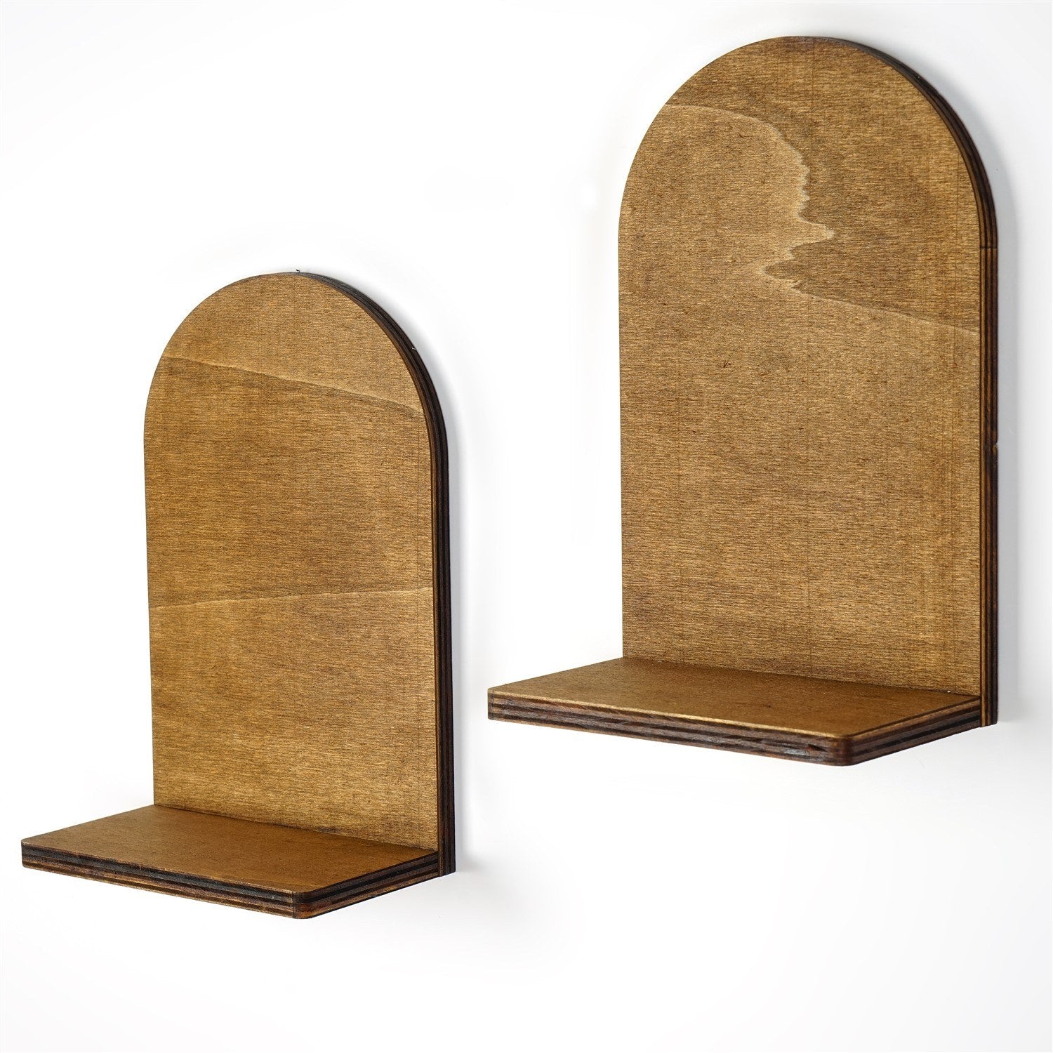 Prateleira de parede – 16 x 26 x 9 cm – Nogueira – Contraplacado