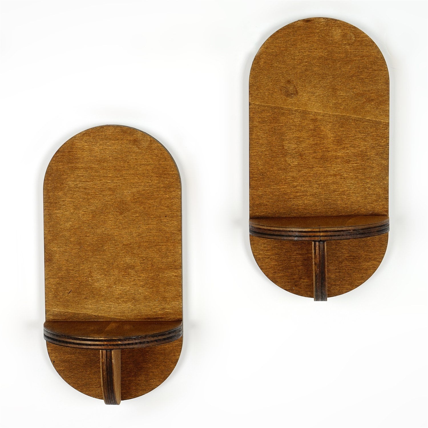 Prateleira de parede – 13 x 26 x 9 cm – Nogueira – Contraplacado