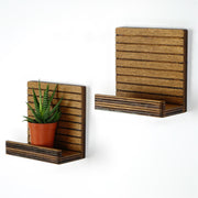 Prateleira de parede – 13 x 13 x 7 cm – Nogueira – 100% contraplacado