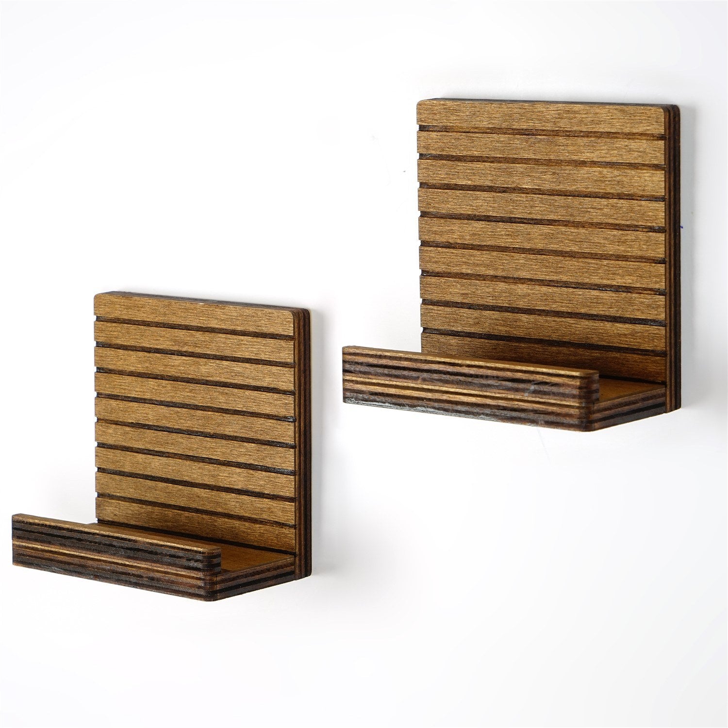 Prateleira de parede – 13 x 13 x 7 cm – Nogueira – 100% contraplacado