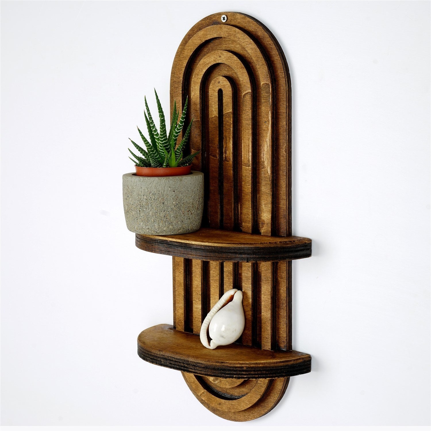 Prateleira de parede – 40 x 20 x 9 cm – nogueira – contraplacado