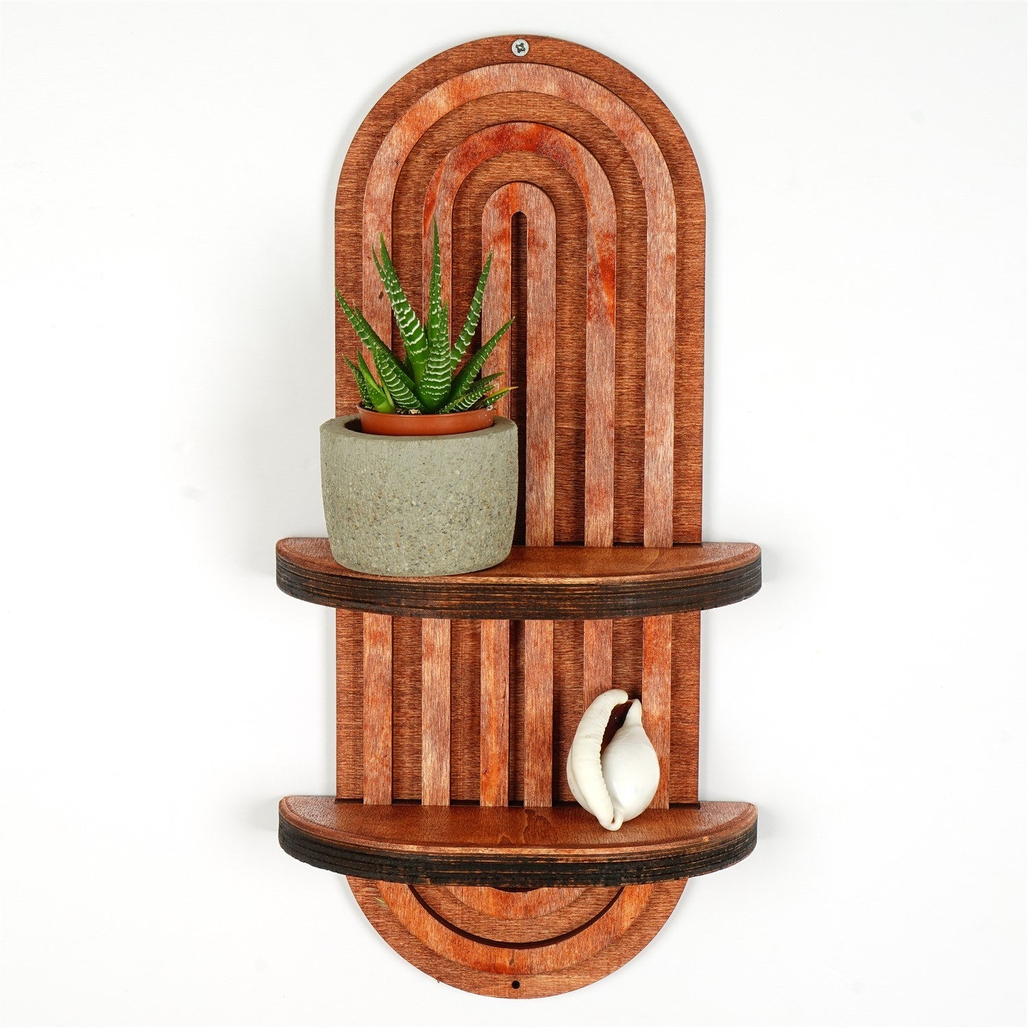 Prateleira de parede – 40 x 20 x 9 cm – Salmão – Contraplacado