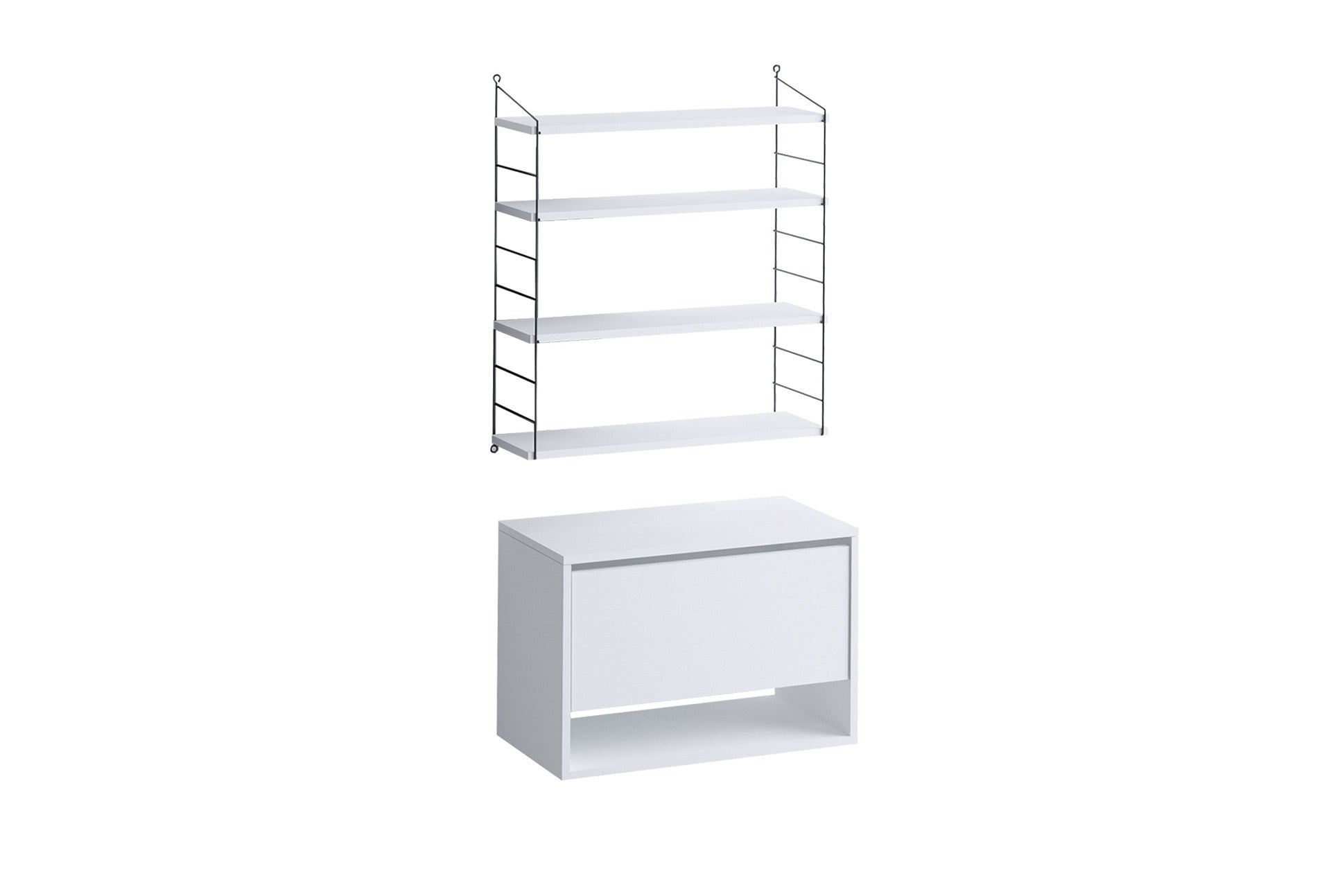 Prateleira de parede – 72cm x 85cm x 20cm – Branco – MDF