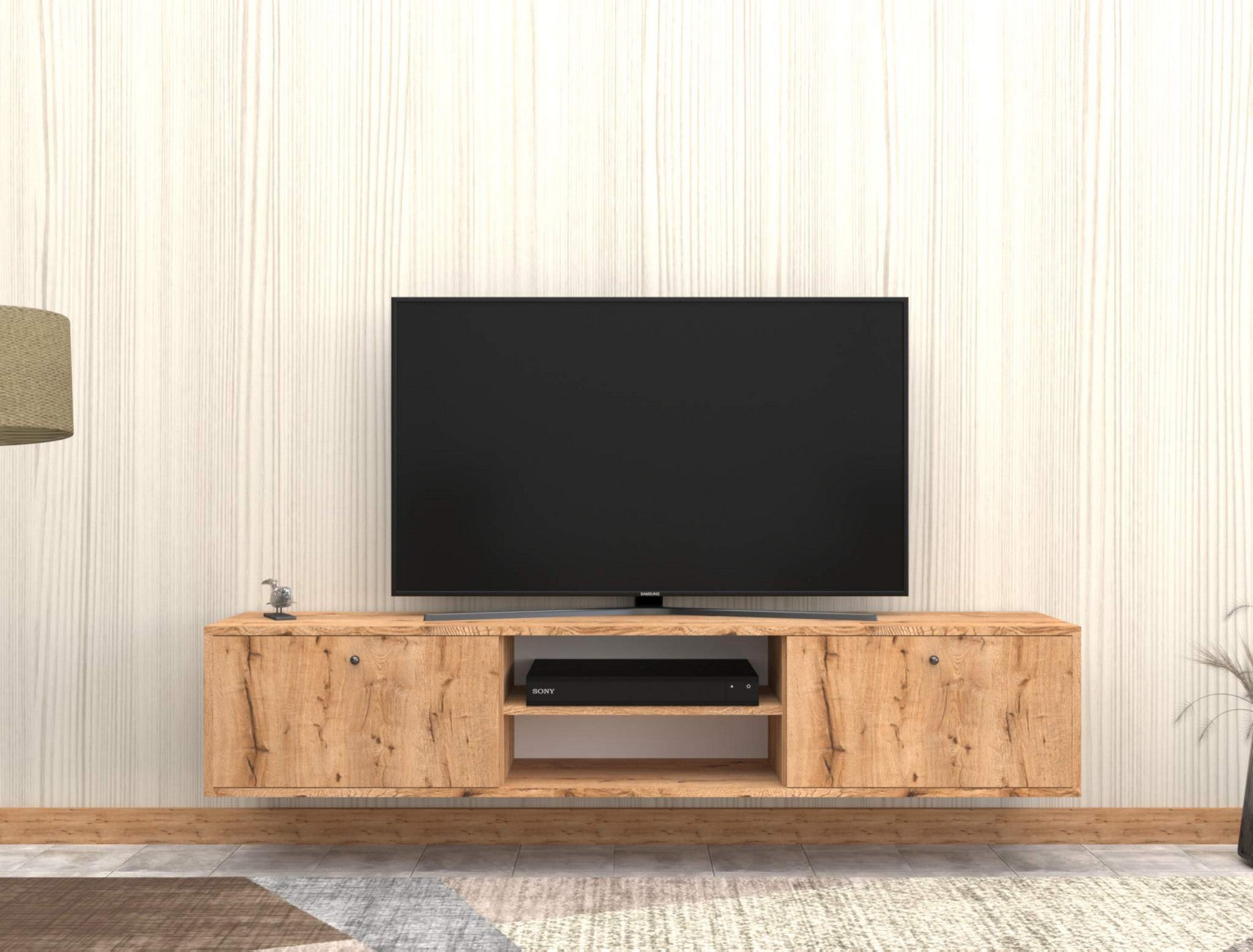 Móvel de TV – 180 cm x 35 cm x 35 cm – Carvalho Safira – MDF