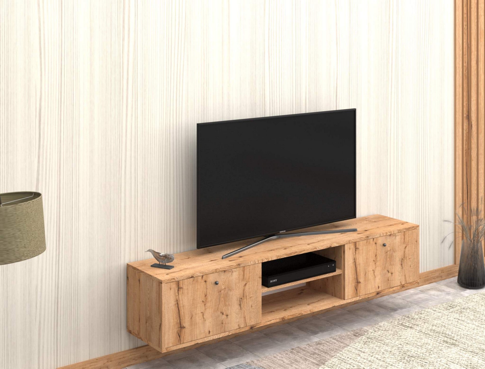 Móvel de TV – 180 cm x 35 cm x 35 cm – Carvalho Safira – MDF